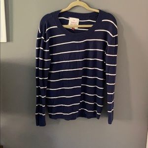 Navy striped pullover